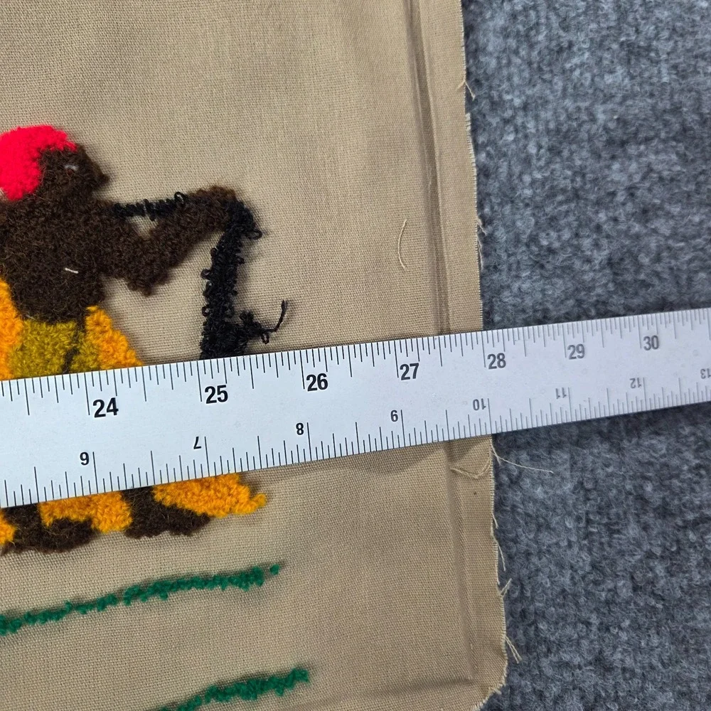 Vtg Hand Sewn Egypt Egyptian Appliqué Wall Hanging Tapestry Crewel Art 14